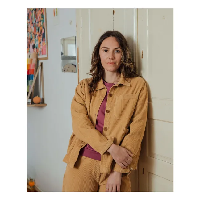 Giacca in velluto a coste in cotone biologico | Camel