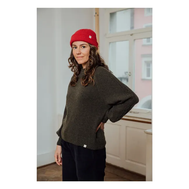 Maglione di lana | Verde militare