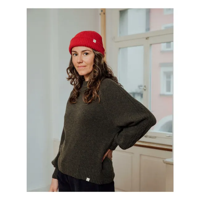 Maglione di lana | Verde militare