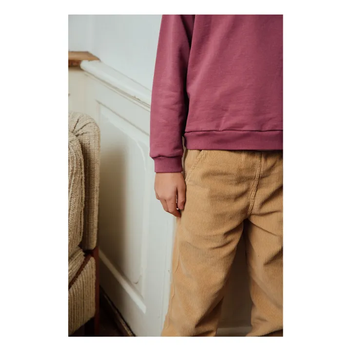 Organic cotton sweatshirt | Burgundy- Product image n°6