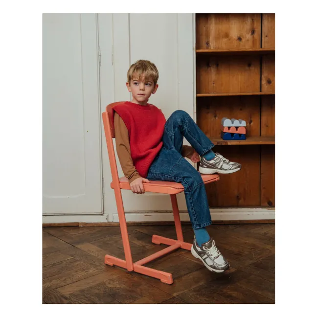 Pull Sans Manches Laine | Rouge