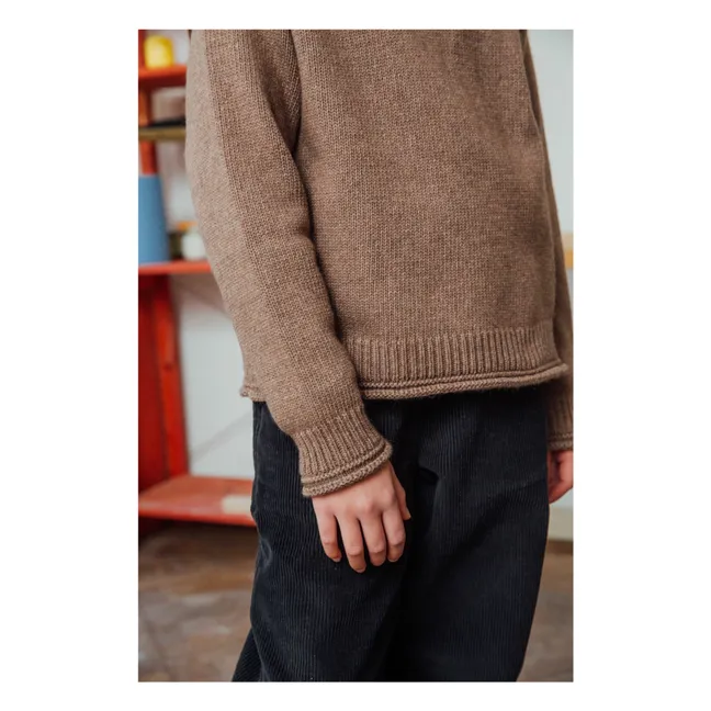 Pull Raglan Laine | Marron