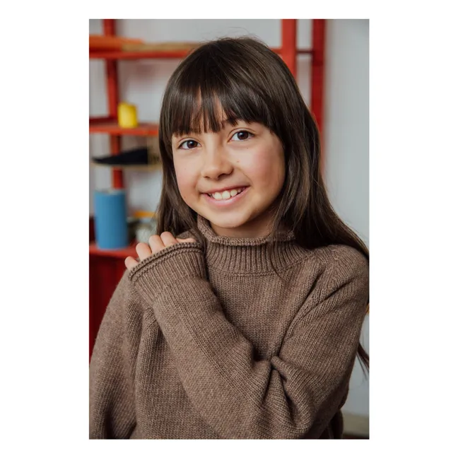 Pull Raglan Laine | Marron