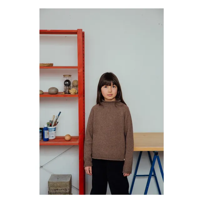 Pull Raglan Laine | Marron