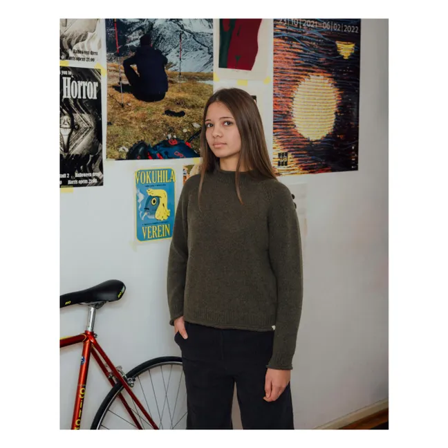 Pull Raglan Laine | Vert kaki