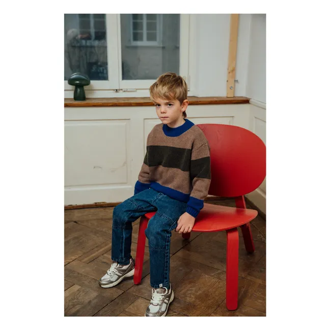 Pull Rayé Laine | Bleu