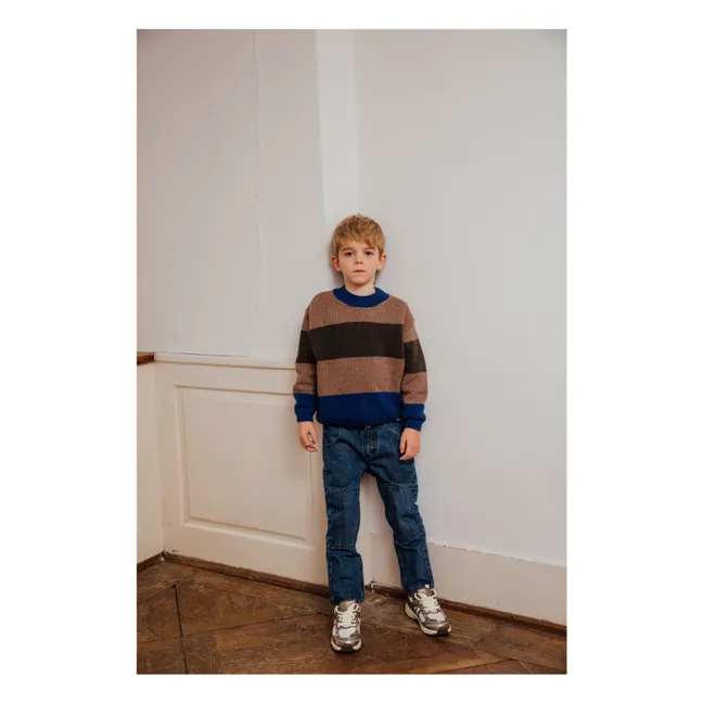 Pull Rayé Laine | Bleu