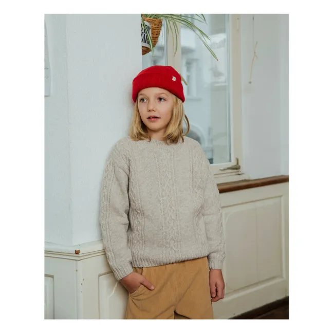 Pull Torsadé Laine | Grège