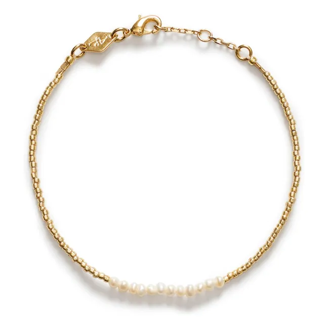 Pulsera Slim Pearly | Dorado