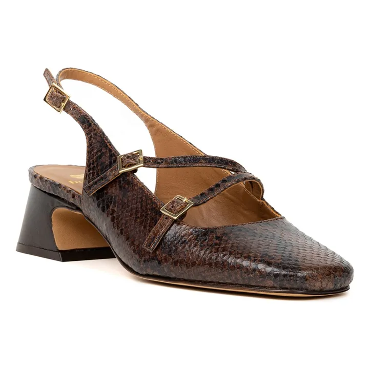 Babies Becca Cuir Embossé Serpent | Brun- Image produit n°3