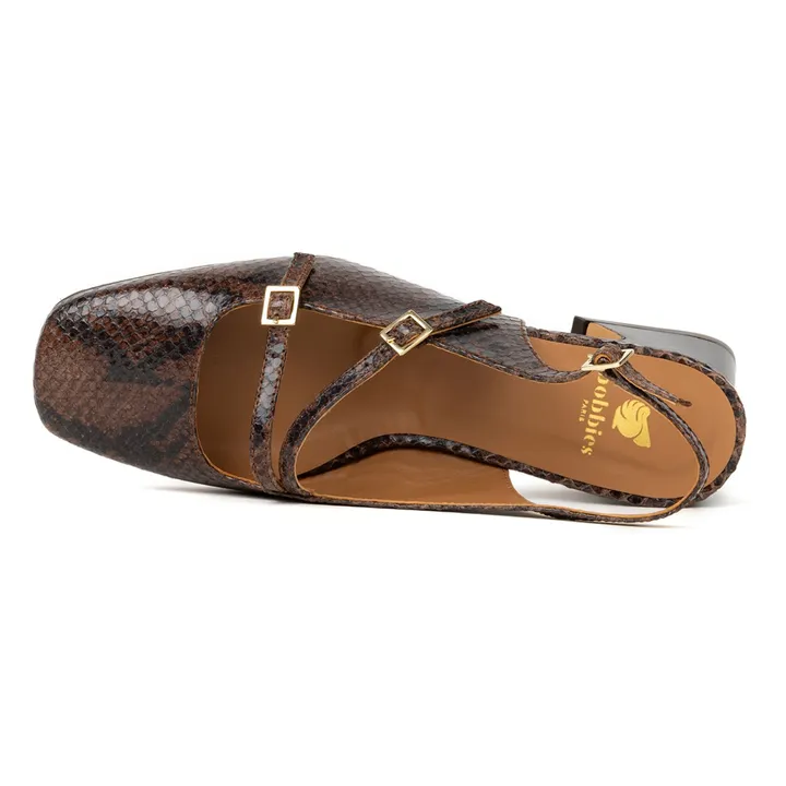 Babies Becca Cuir Embossé Serpent | Brun- Image produit n°4