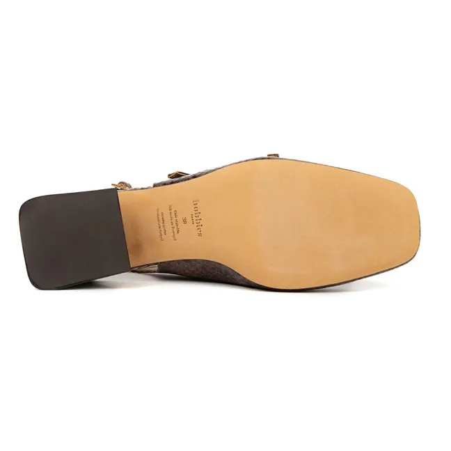 Babies Becca Cuir Embossé Serpent | Brun