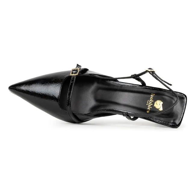 Reem Creased patent leather pumps | Black