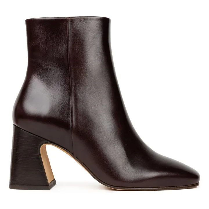 Boots Norma Cuir | Café- Image produit n°0