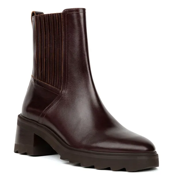 Stiefeletten Lison Leder | Kaffee