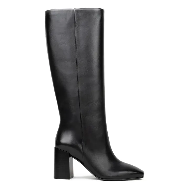 Bottes Hisaé Cuir d'Agneau | Noir- Image produit n°0