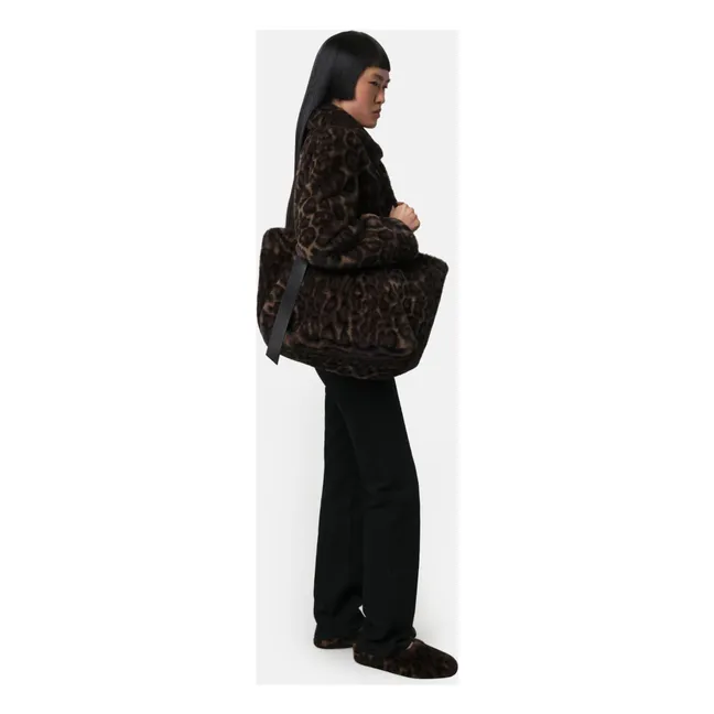 Esti Bolso Leopardo Fibra Reciclada | Marrón