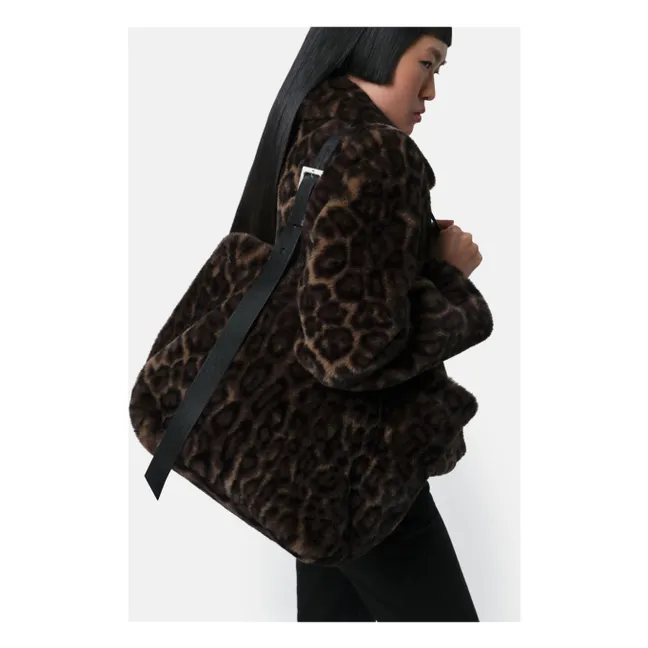 Esti Bolso Leopardo Fibra Reciclada | Marrón