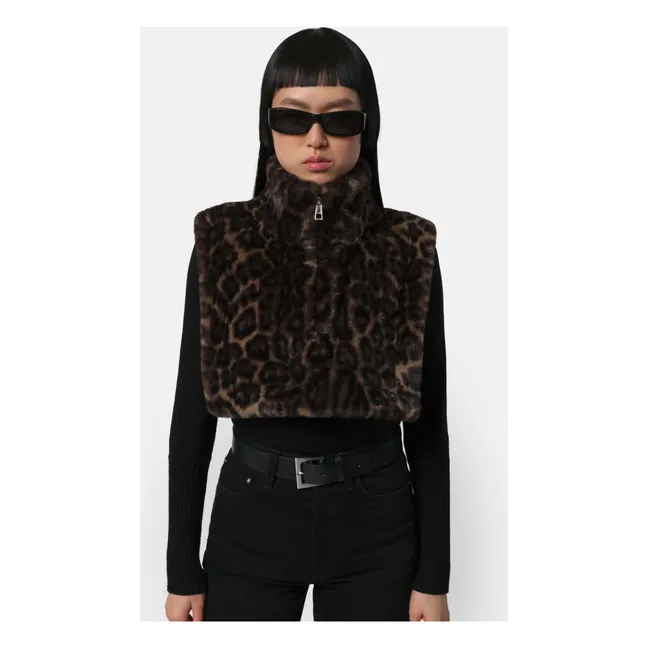 Pettorina Jamie Leopard Fibre riciclate | Marrone