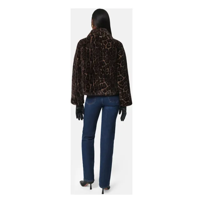 Elis Jacke Leopard Recycelte Fasern | Braun