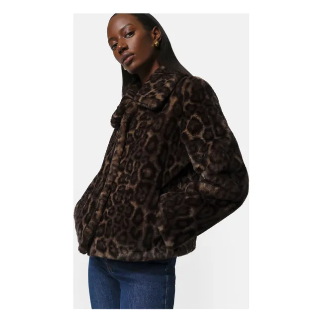 Veste Elis Léopard Fibres Recyclées | Marron