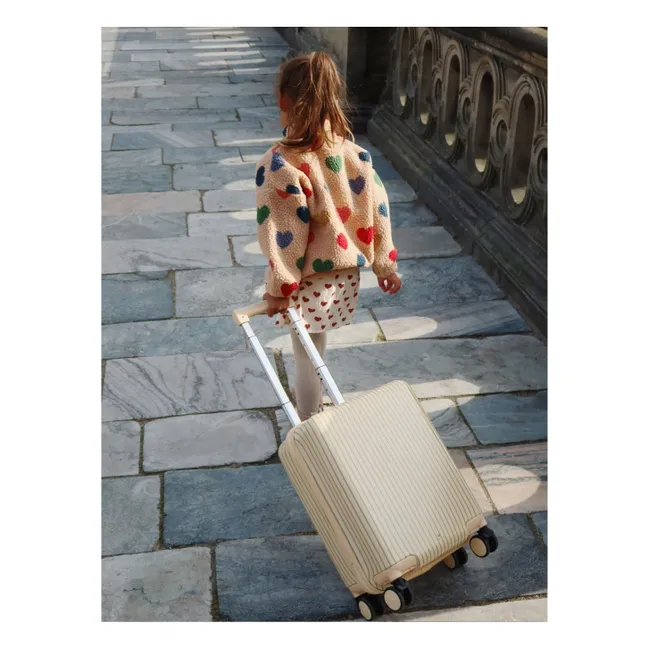 Stripes suitcase | Beige