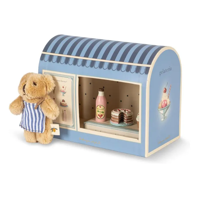 Ourson et sa boutique | Bleu