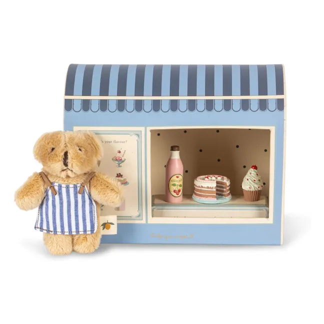 Ourson et sa boutique | Bleu