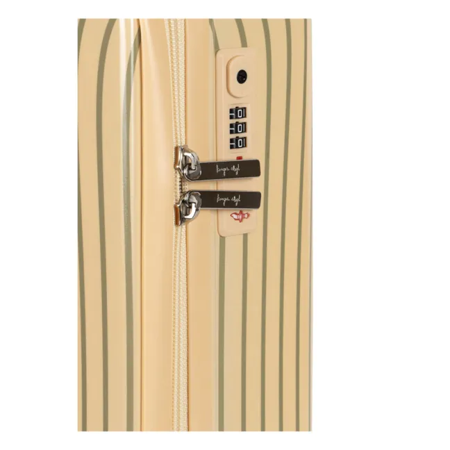 Stripes suitcase | Beige