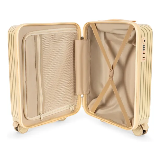 Stripes suitcase | Beige