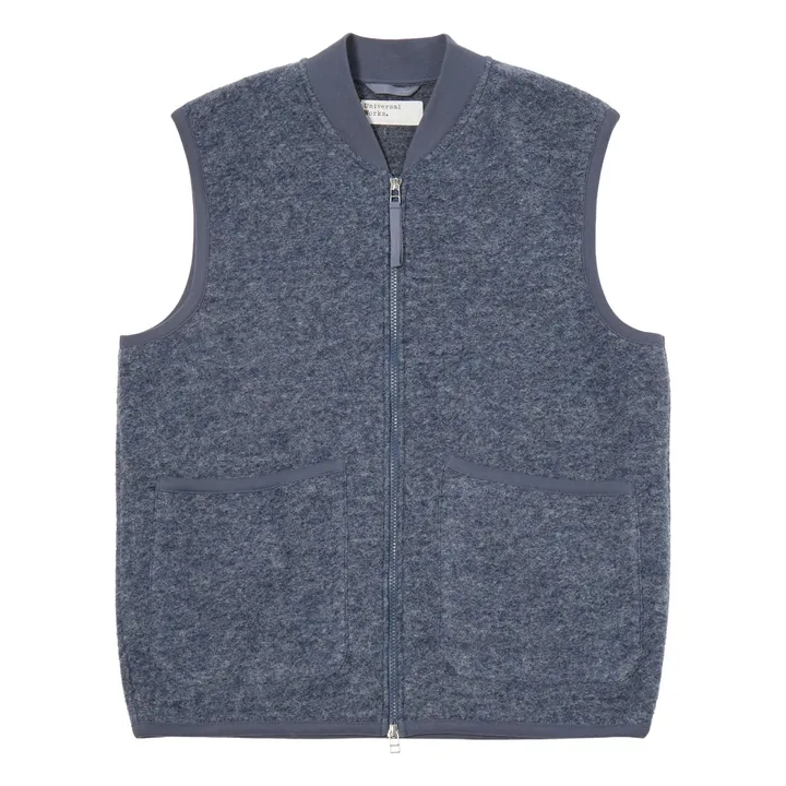 Sleeveless Zipped Vest | Steel- Product image n°0