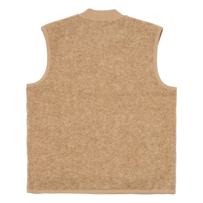 Gilet Zippé Sans Manches | Marron