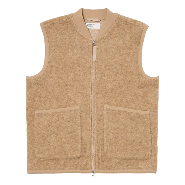 Gilet Zippé Sans Manches | Marron