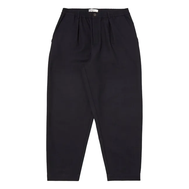 Pantalon Plissé Track | Bleu marine