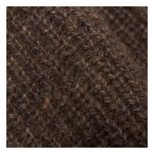 Strickjacke mit Reißverschluss  | Braun