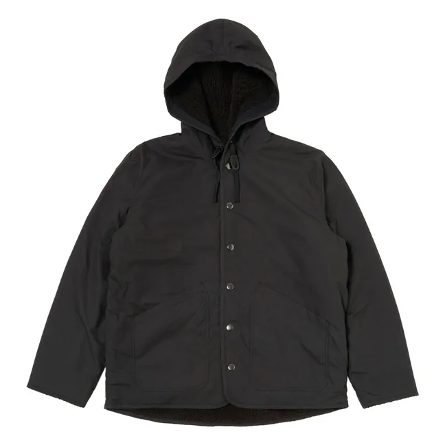 Giacca semplice reversibile con cappuccio  | Marrone