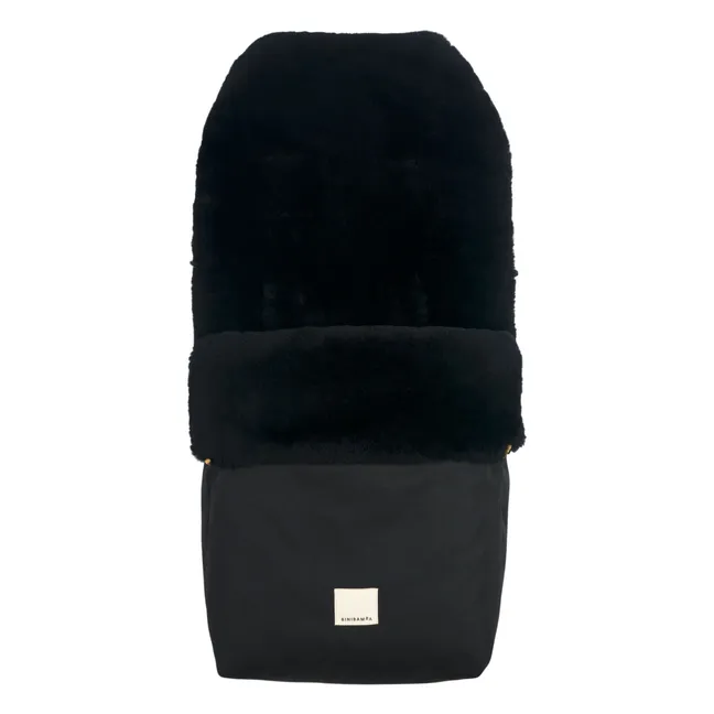 Universal fixed harness footmuff in lambskin | Black