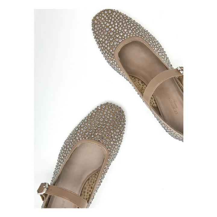 Ballerines Mary Jane Mesh et Cristals | Beige- Image produit n°3