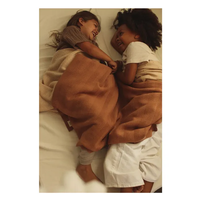 Freddie Merino Wool Blanket | Terracotta