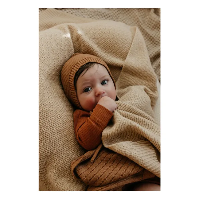 Dora Merino Wool Blanket | Beige