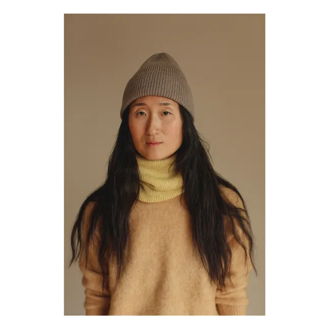 Gigi Merino Wool Snood | Pale yellow