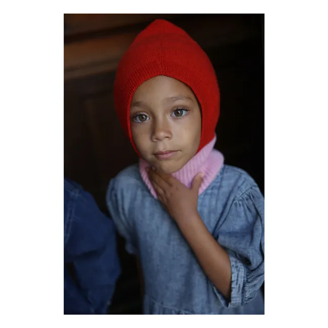 Cagoule Eddy Laine Mérinos | Rose