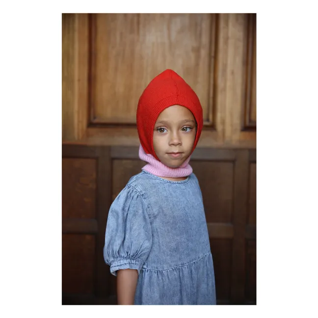 Cagoule Eddy Laine Mérinos | Rose