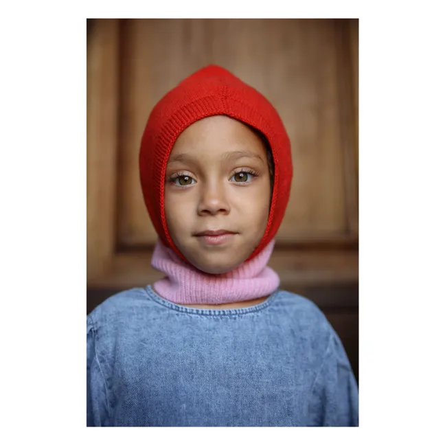 Cagoule Eddy Laine Mérinos | Rose