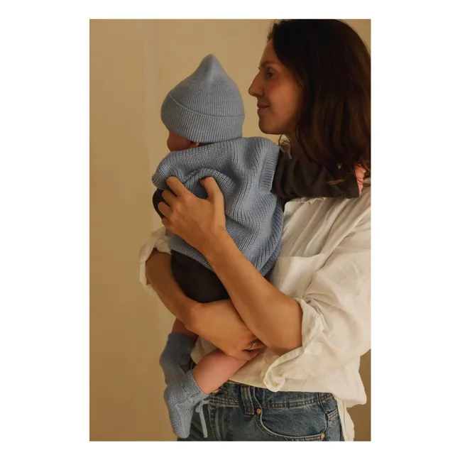 Merino wool slippers | Light Blue