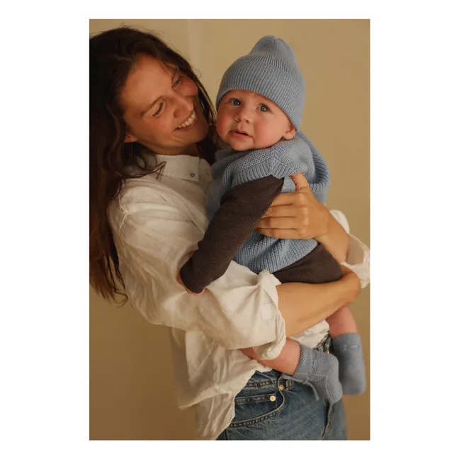 Merino wool slippers | Light Blue