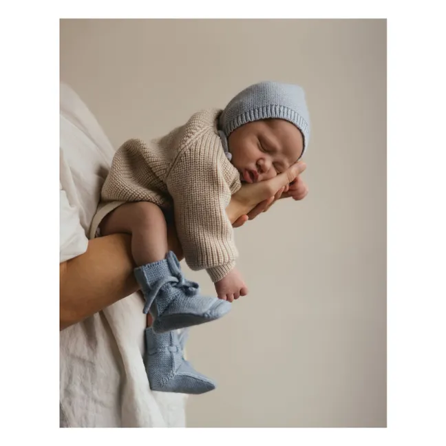 Merino wool slippers | Light Blue