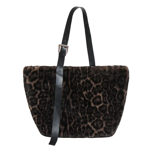 Esti Leopard Bag Recycled Fiber | Brown
