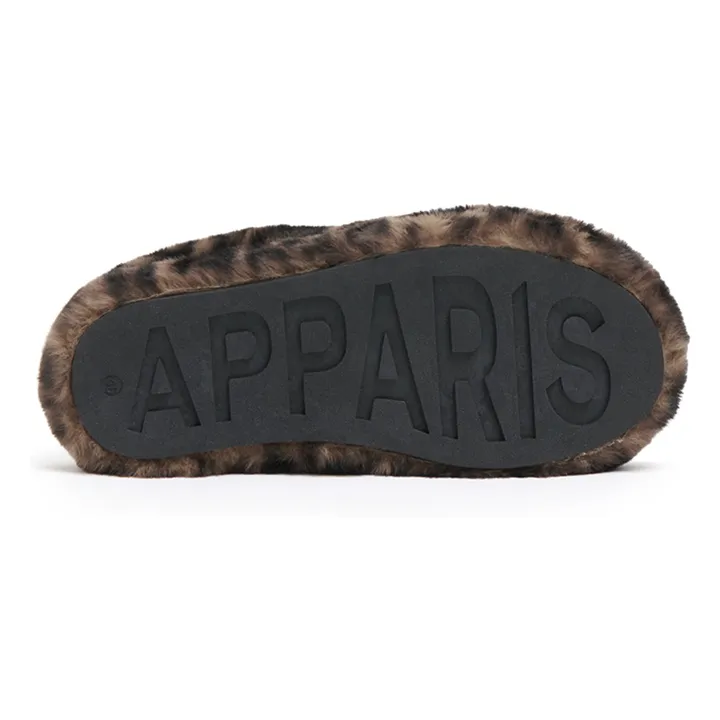 Chaussons Misha Léopard Fibres Recyclées | Marron- Image produit n°3