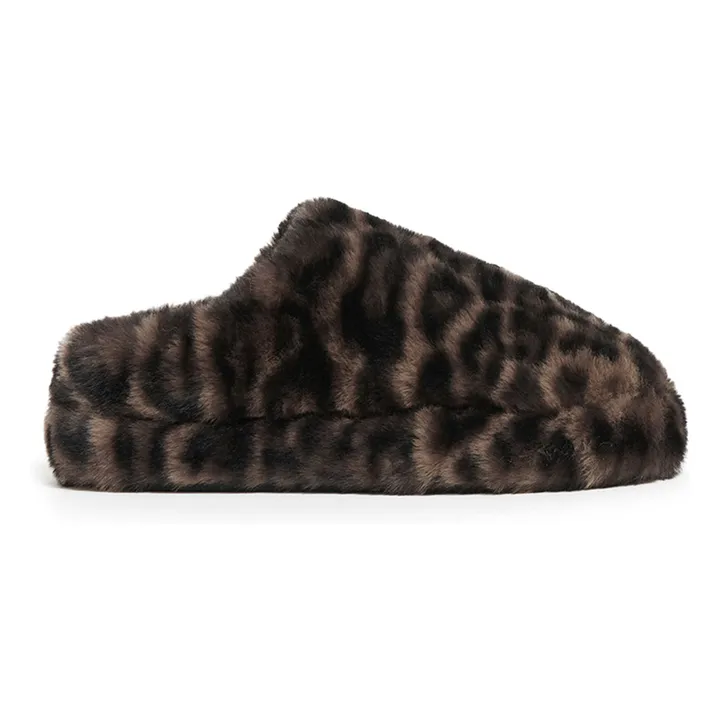 Chaussons Misha Léopard Fibres Recyclées | Marron- Image produit n°0